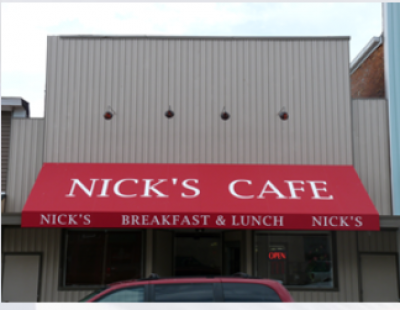 Storefront for Nick's Cafѐ