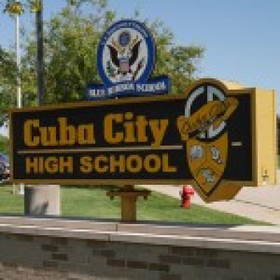 Cuba City High School Sign
