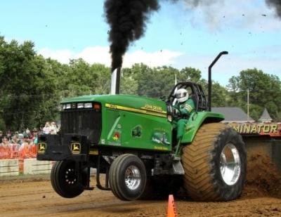 Tractor in the Cuba City Truck & Tractor Pull Event