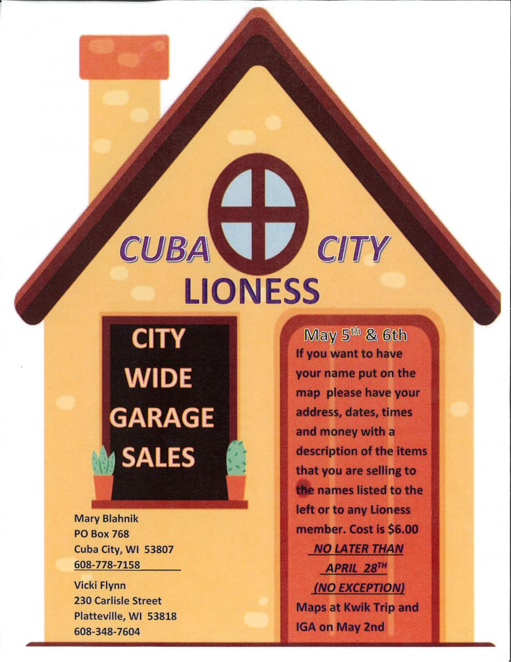 City Wide Garage Sales City of Cuba City Wisconsin